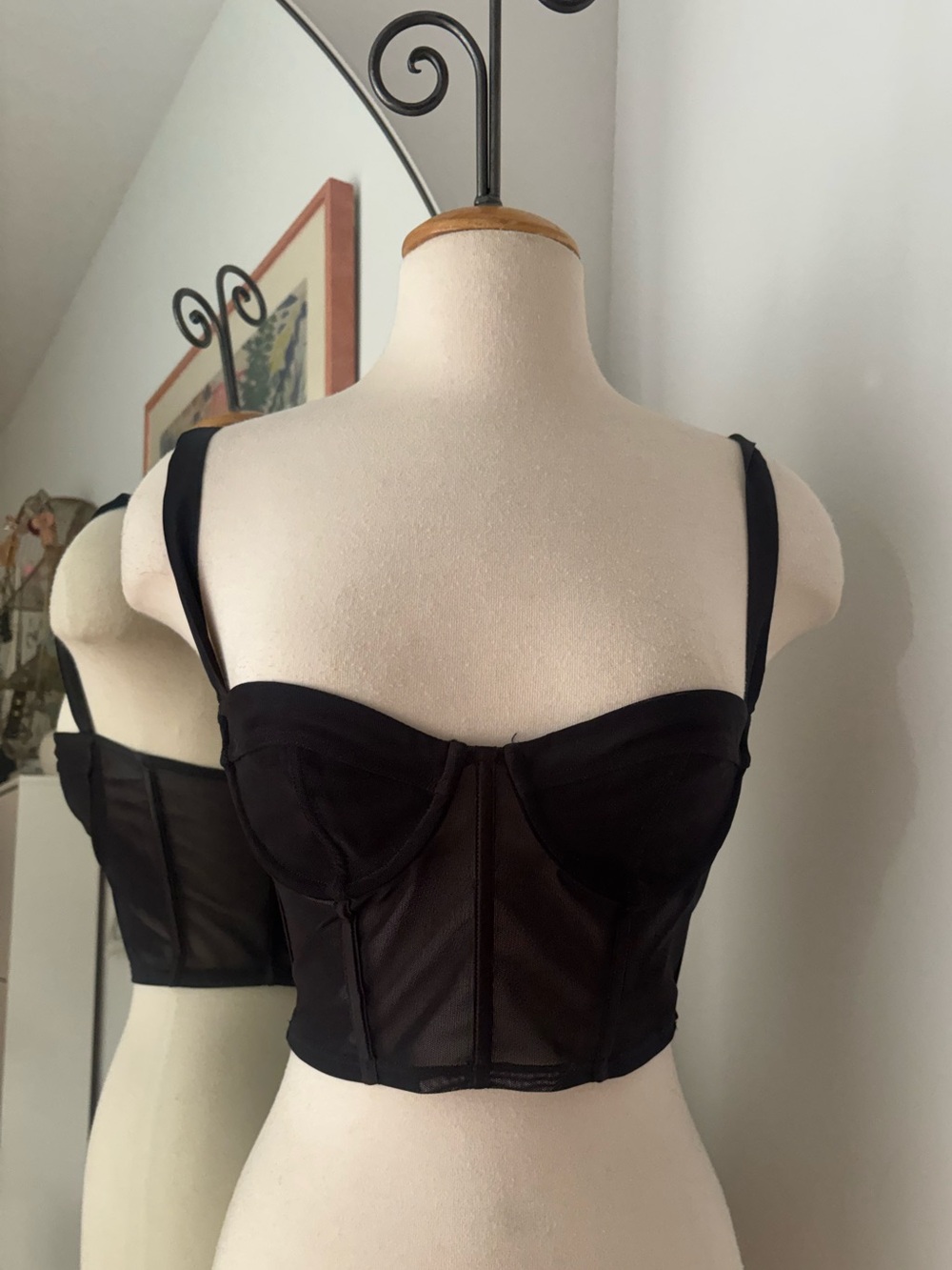 oh polly mesh corset top